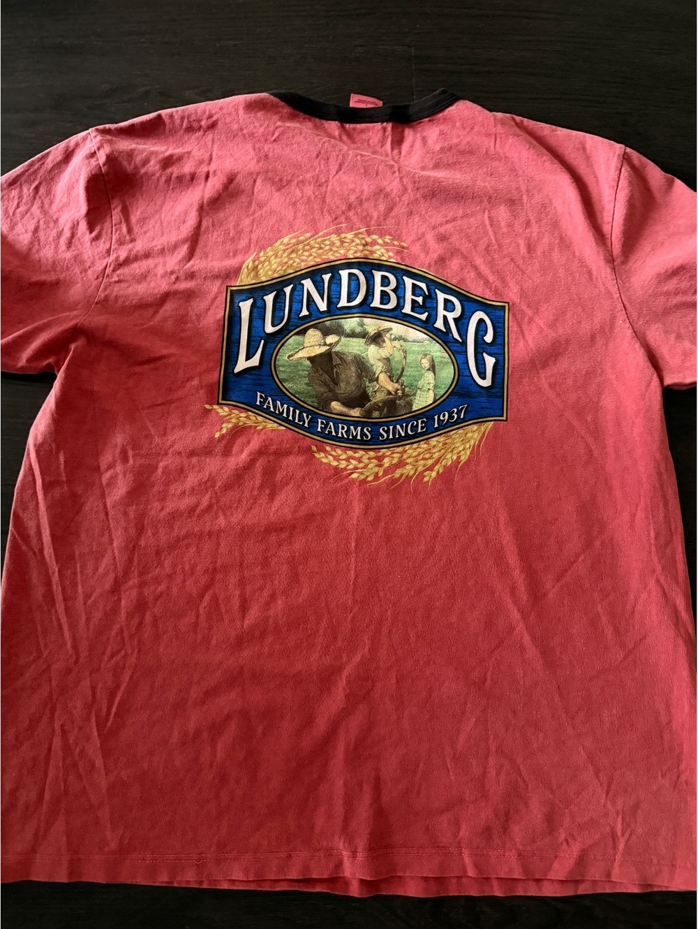 2007 Lundberg Family Farms 70th Anniversary Ringer Tee L